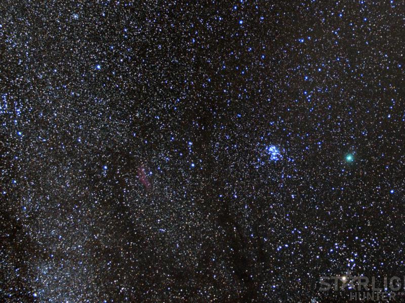 46/P Wirtannen, Pléyades y Nebulosa de California