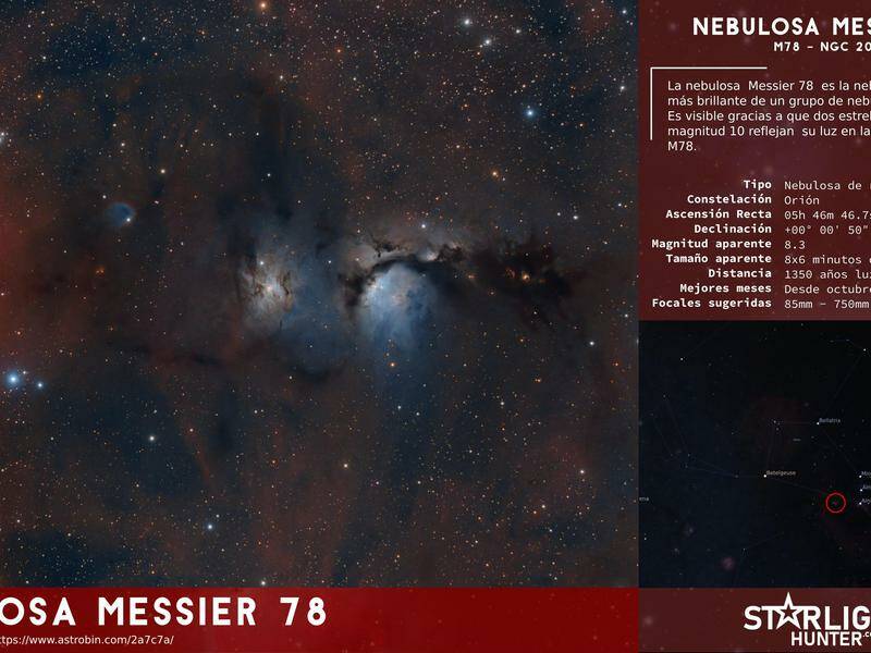 Messier 78 infography