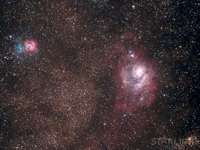 Trifid and Lagoon nebulas