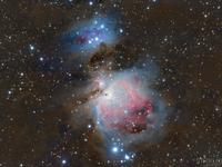 Nebulosa de Orión M42 con calibrado de color fotométrico