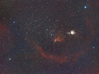 Constelación de Orión desde Bortle 9