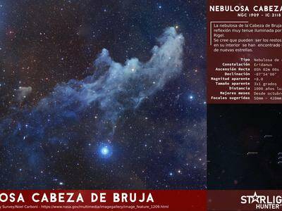 Witch Head Nebula infography