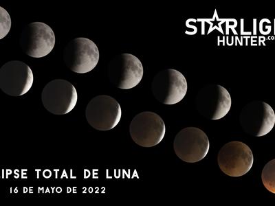 Moon eclipse stages May 2022