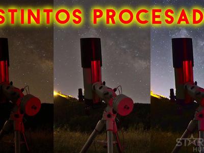 Three processings of a timelapse