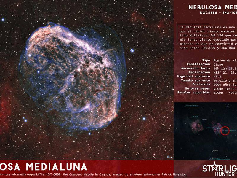Crescent Nebula infography