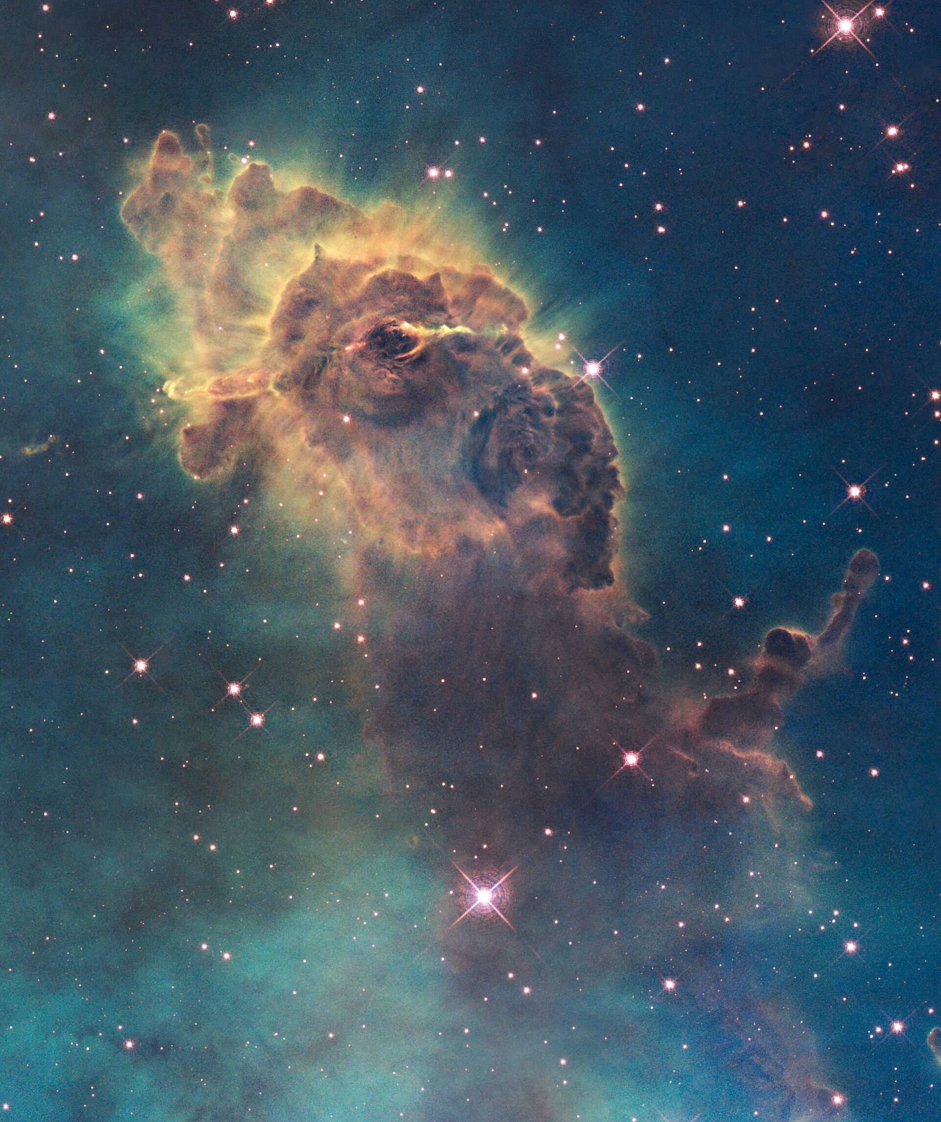 Detail photo of the Carina Nebula by NASA, ESA, and the Hubble SM4 ERO team